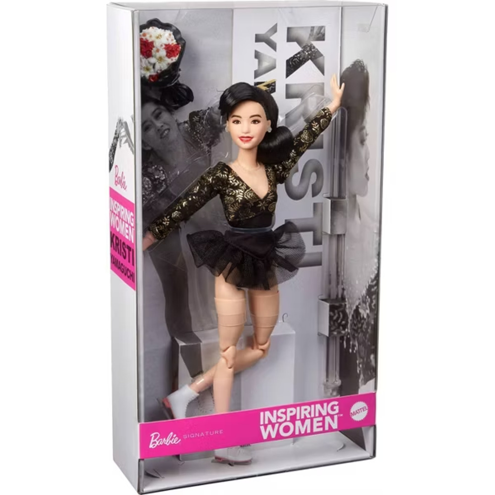 Barbie Signature Inspiring Women Kristi Yamaguchi Doll Figure Skater NIB HRM40